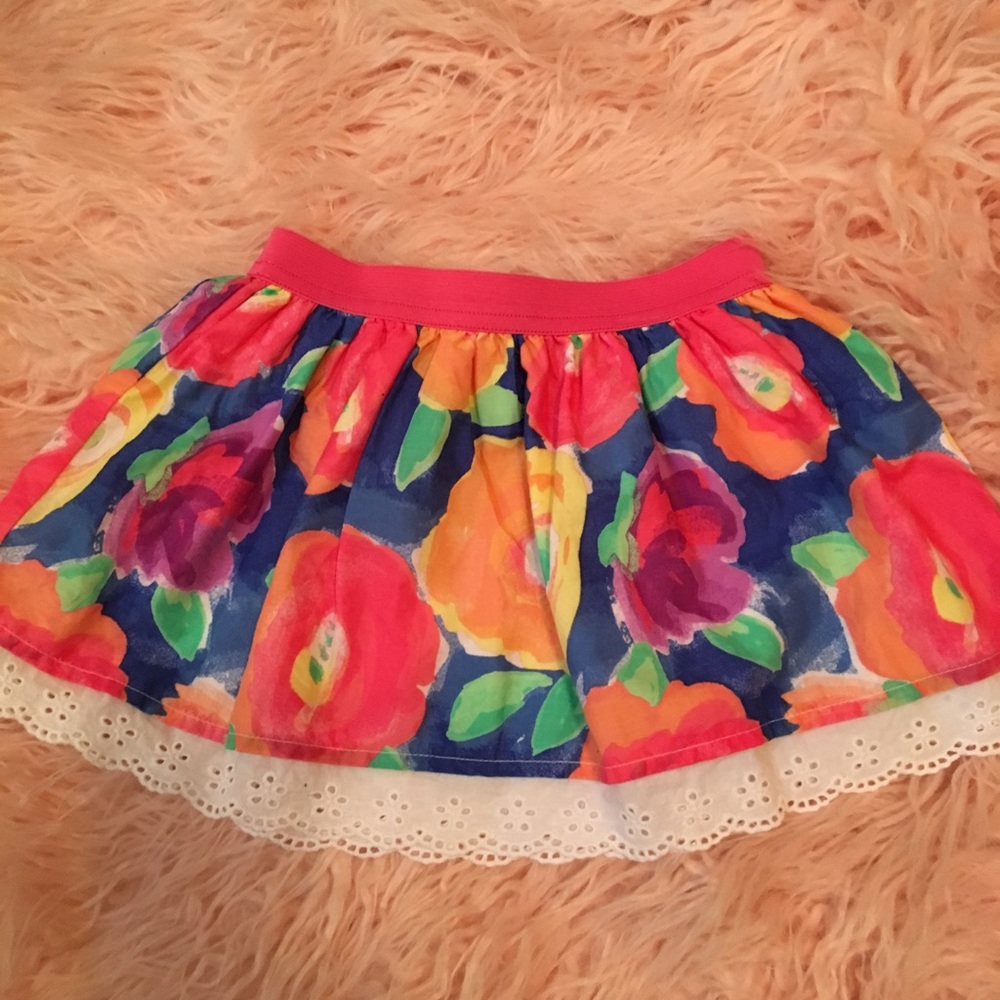 Floral Print Toddler Girl Skirt